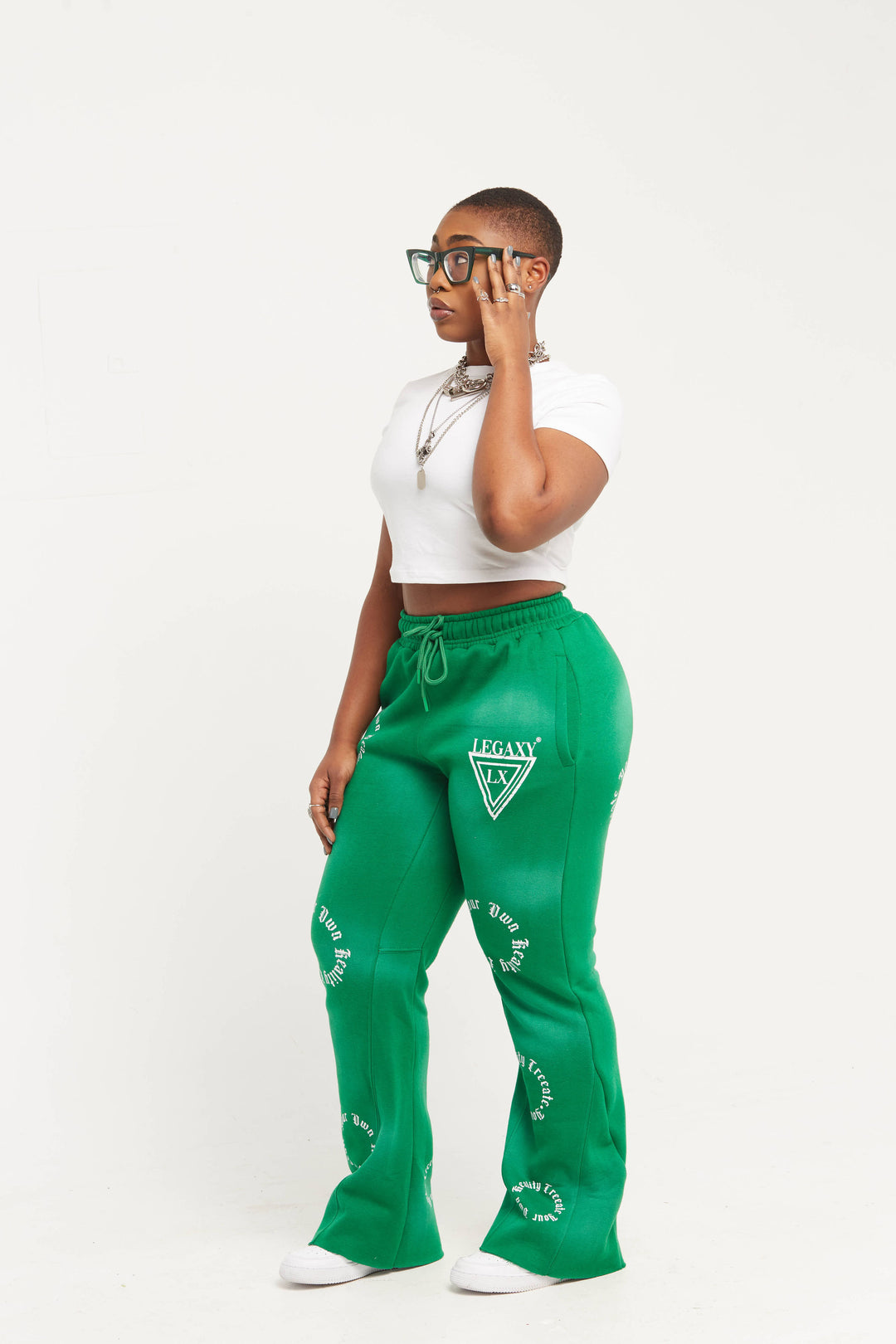 LGXY Flared Sweat Pants (Green)