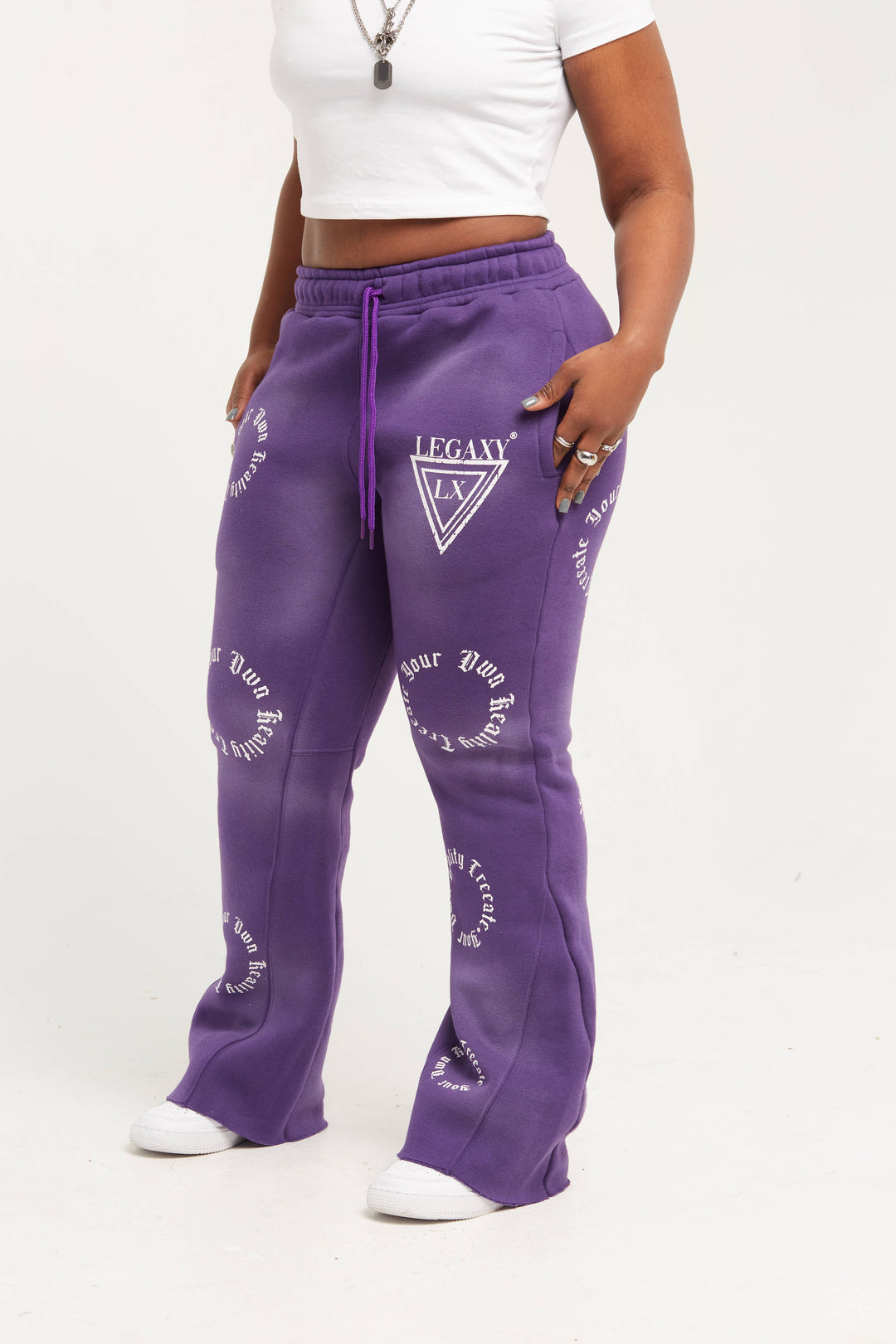 LGXY Flared Sweat Pants (Purple)