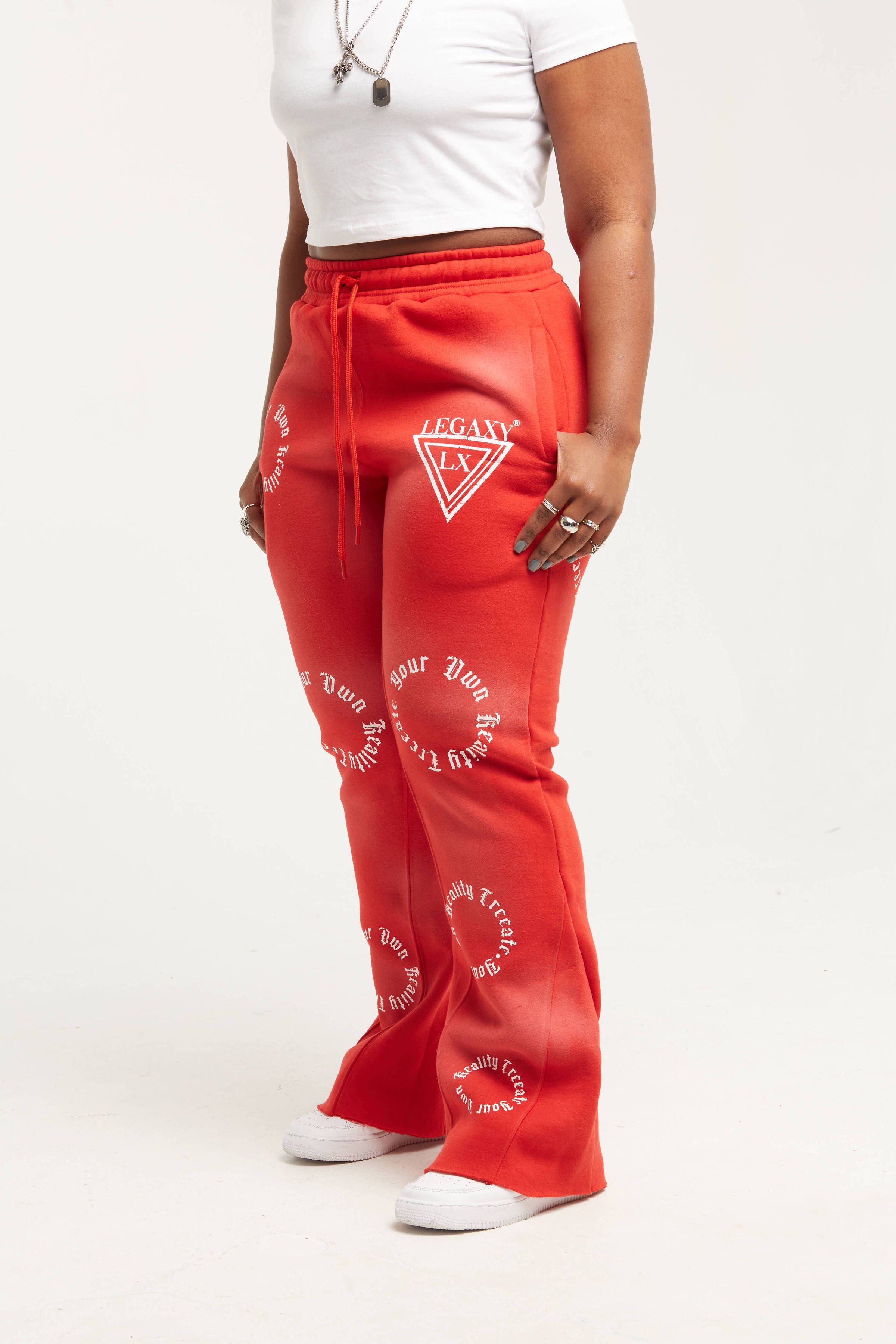 LGXY Flared Sweat Pants (Red) – Legaxy®