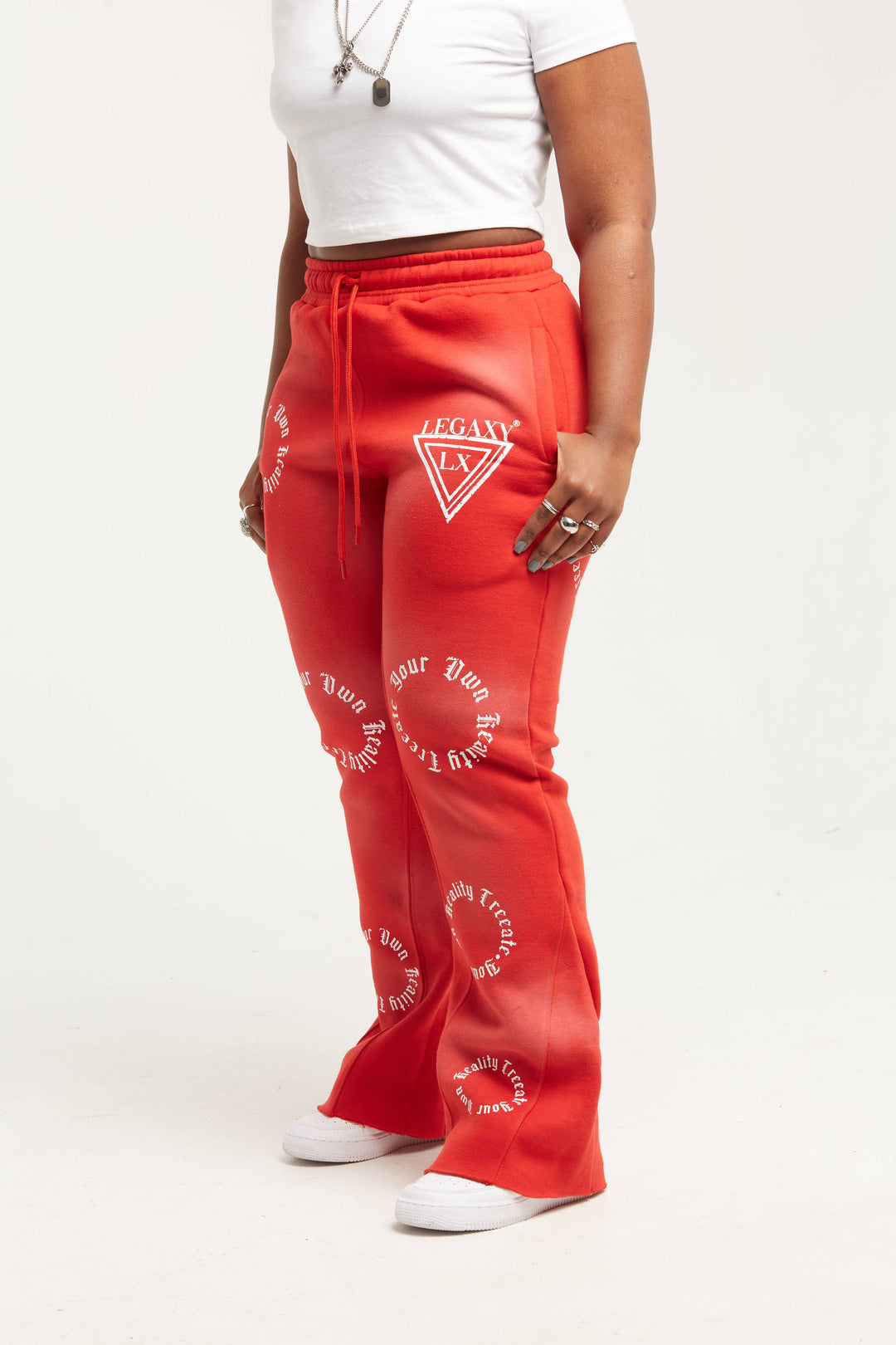 LGXY Flared Sweat Pants (Red)