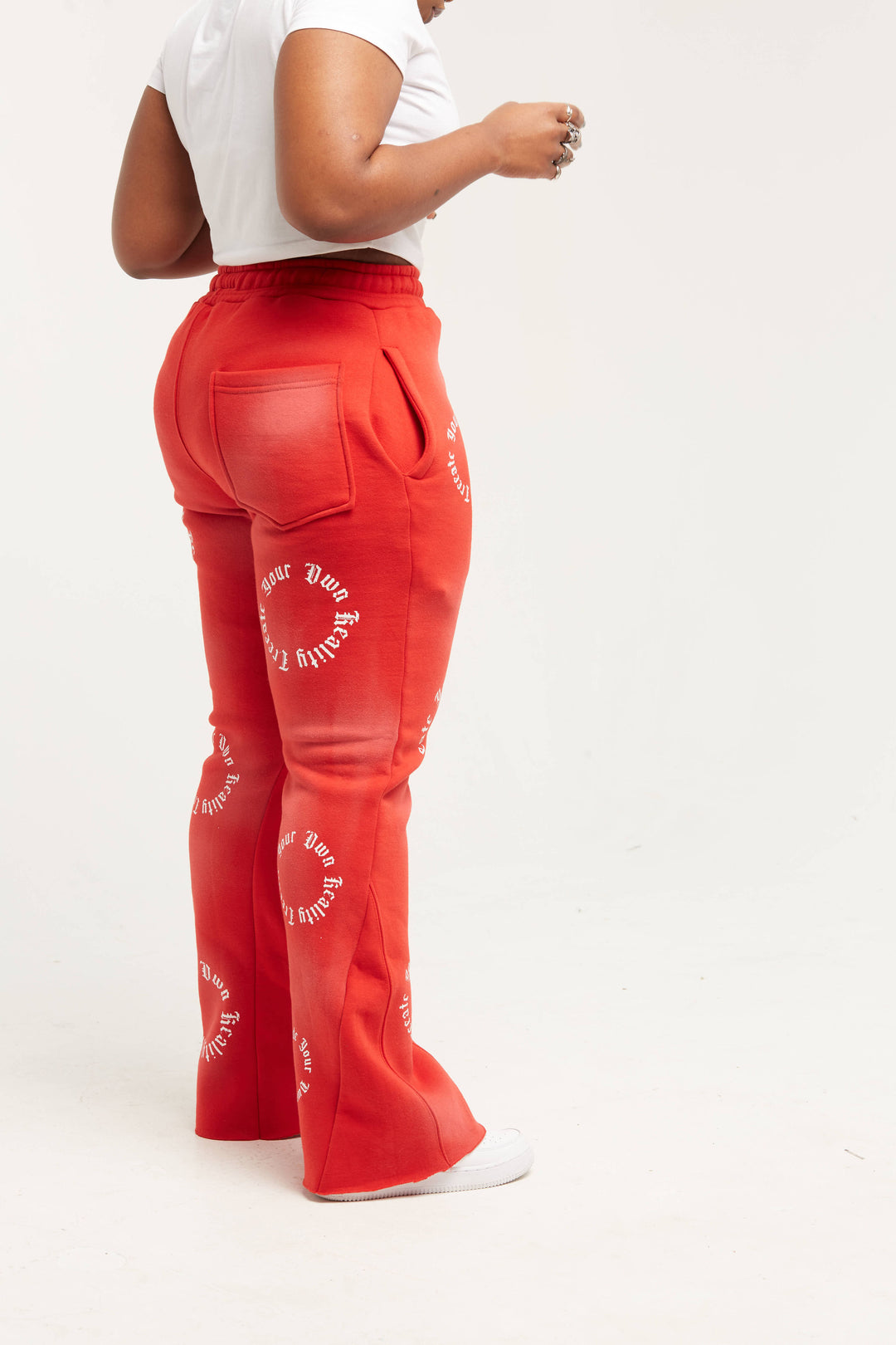 LGXY Flared Sweat Pants (Red)