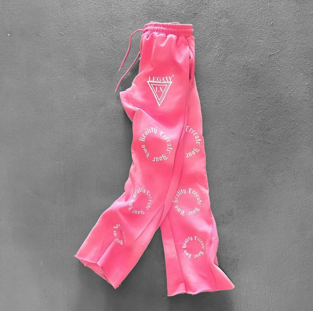 LGXY Flared Sweat Pants (Pink)