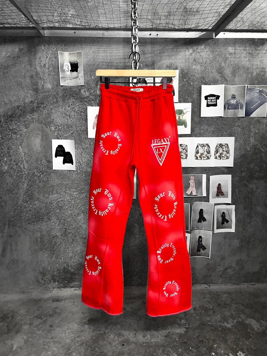 LGXY Flared Sweat Pants (Red)