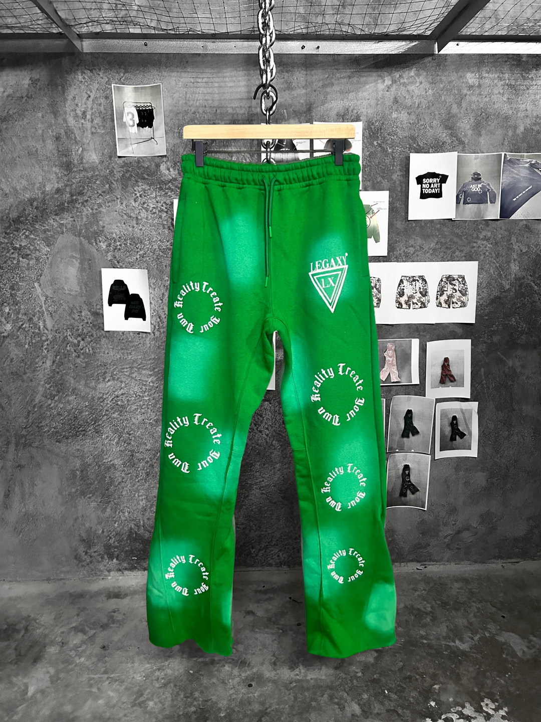 LGXY Flared Sweat Pants (Green)