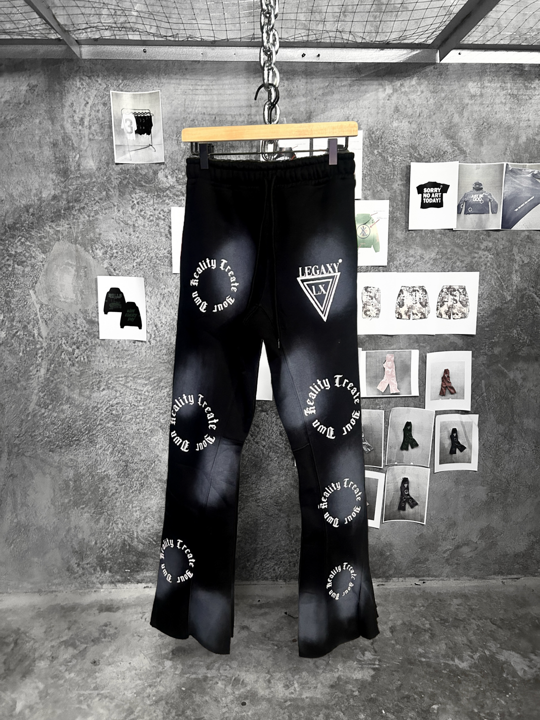 LGXY Flared Sweat Pants (Black)