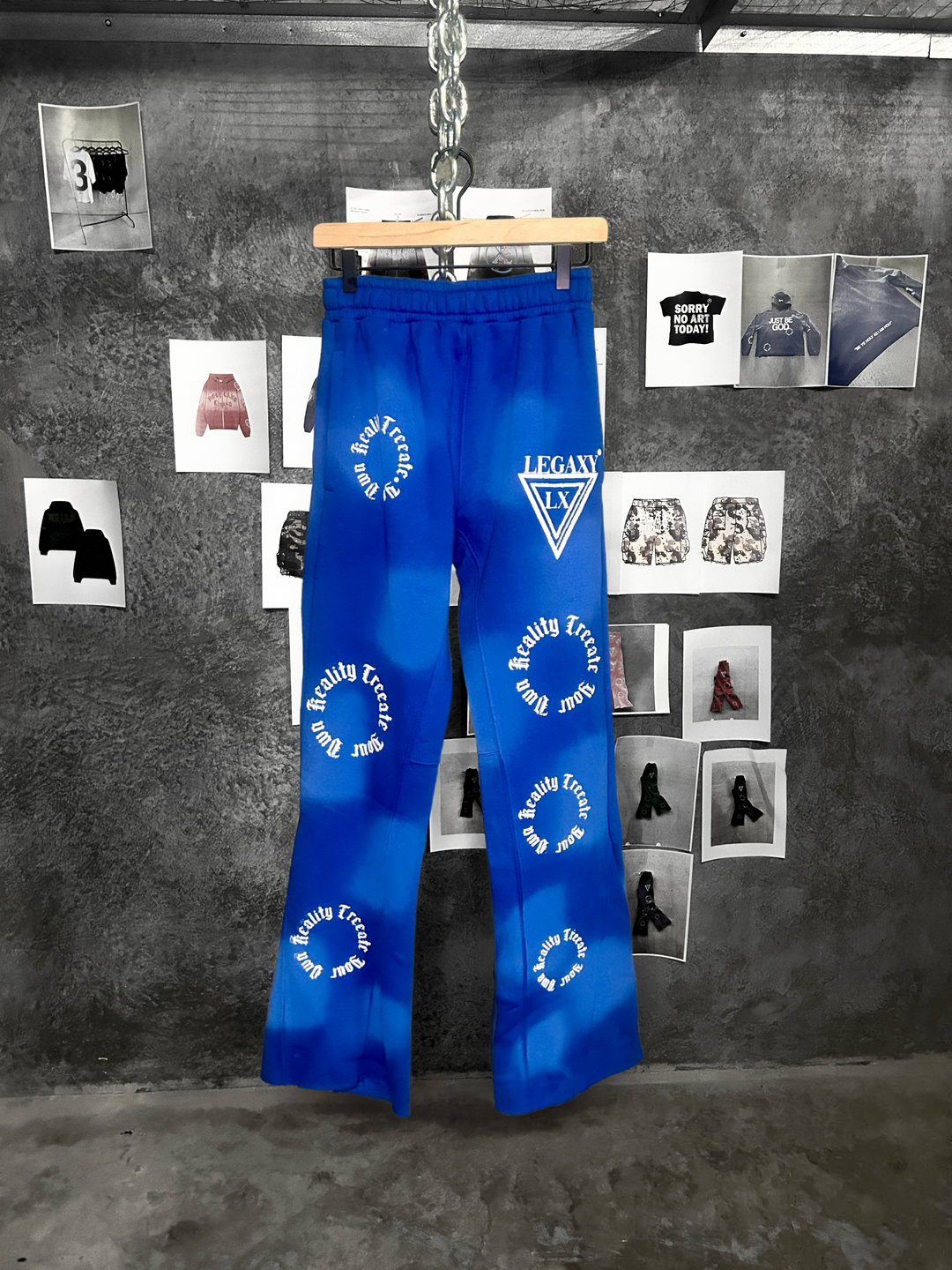 LGXY Flared Sweat Pants (Blue)