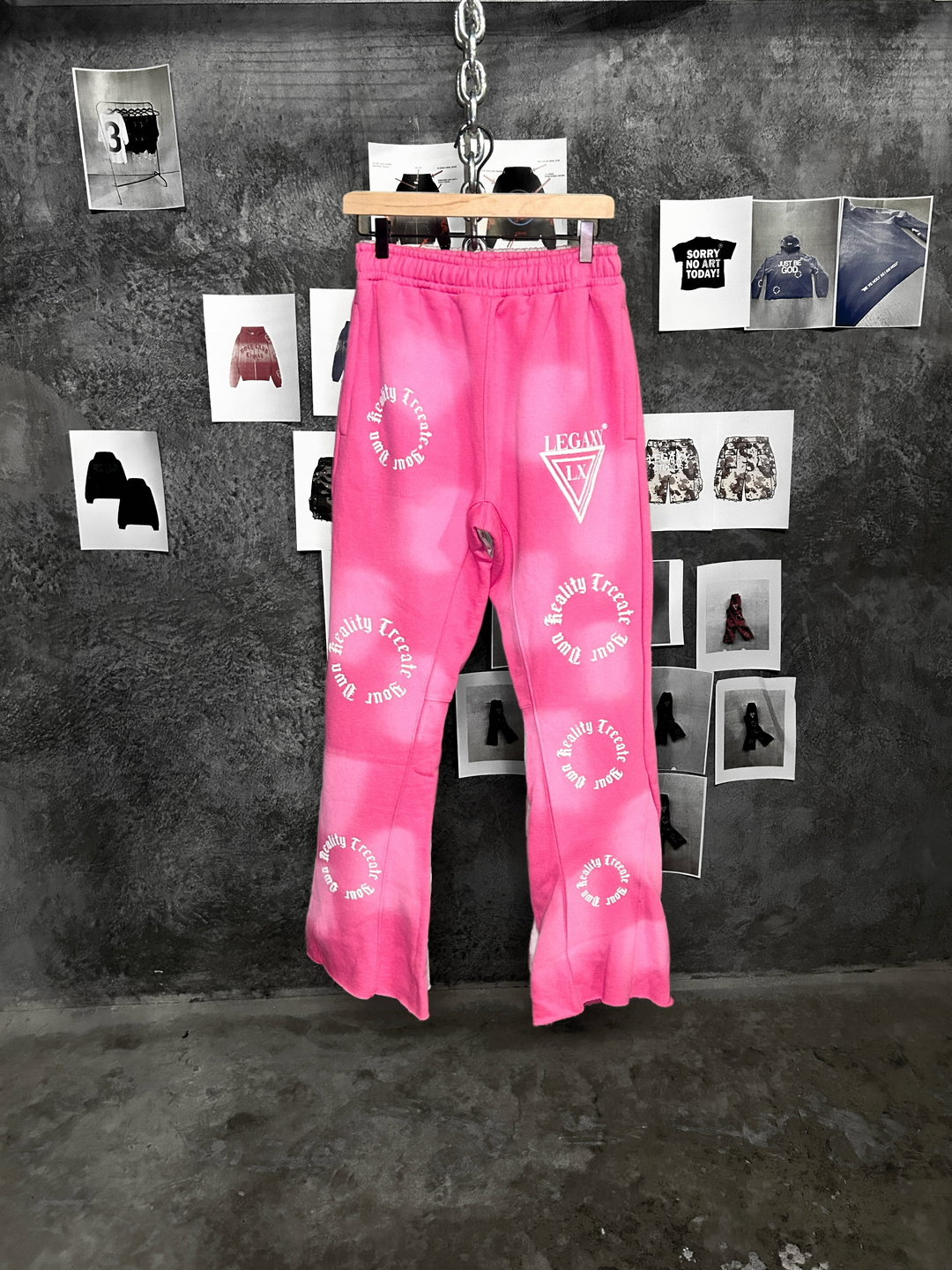 LGXY Flared Sweat Pants (Pink)