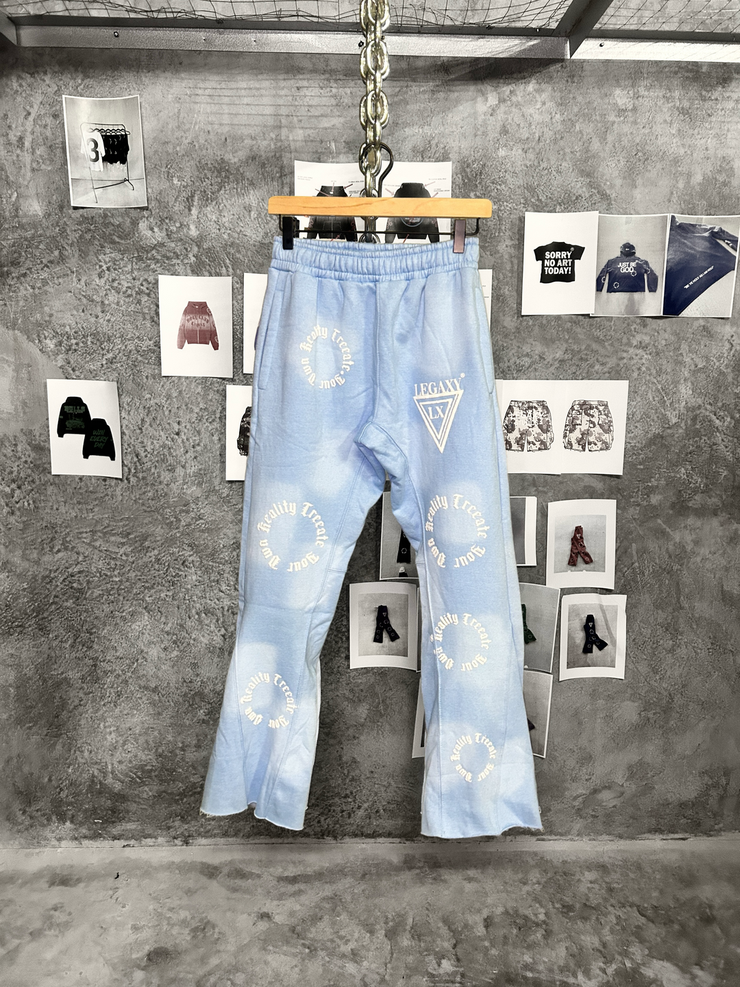 LGXY Flared Sweat Pants (Pastel Blue)