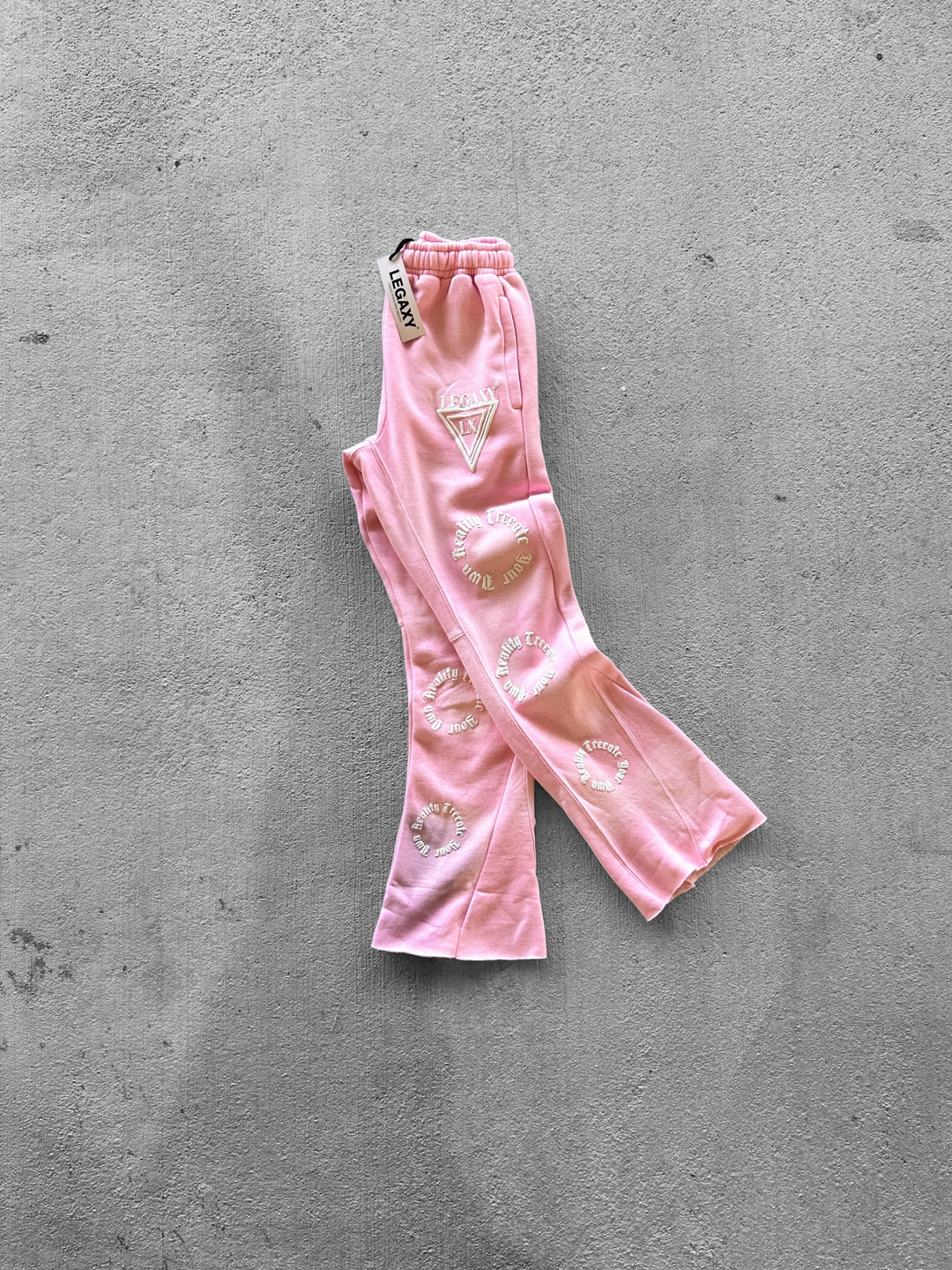 LGXY Flared Sweat Pants (Pastel Pink)